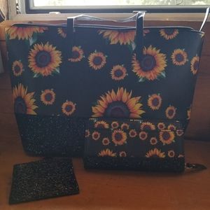 Sunflower Purse 3 piece set